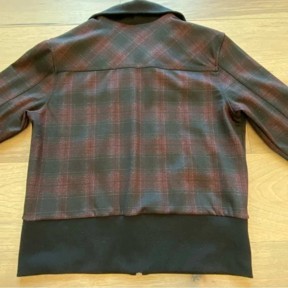 Liverpool Red & Black Plaid Bomber Jacket